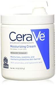 CeraVe Moisturizing Cream With Pump for Normal To Dry Skin, 19 Ounce