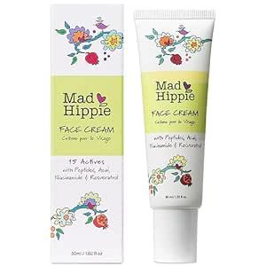 Mad Hippie Face Cream - Age-Defying Wrinkle Cream for Face, Hydrating Face Moisturizer for Women/Men with Niacinamide, Matrixyl Peptide Complex Collagen Cream, 1.02 Fl Oz